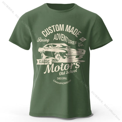Men's Motors Printed T-Shirt 100% Cotton