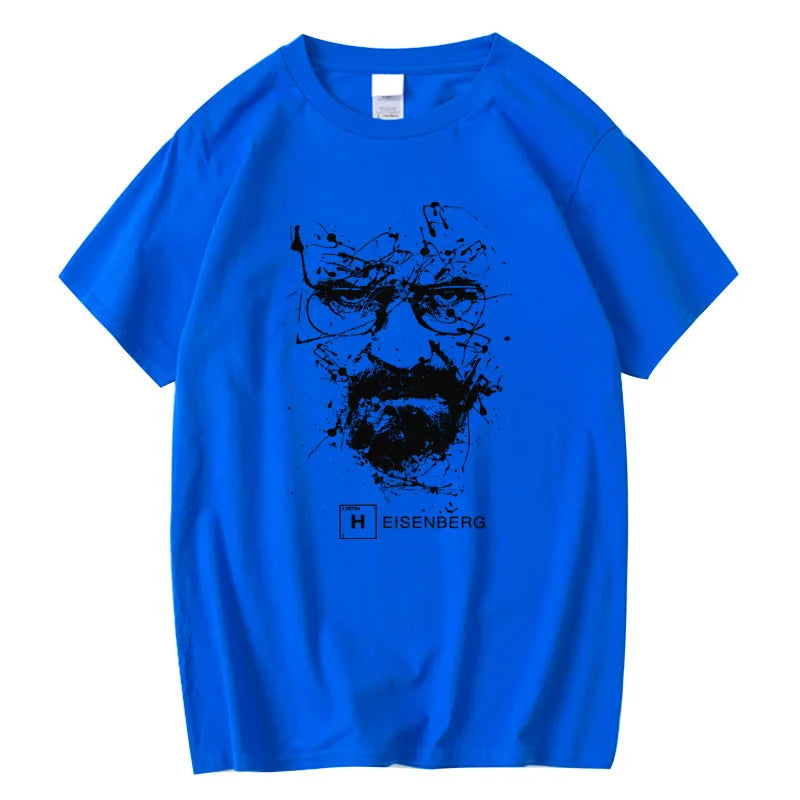 Men Casual 100% Cotton T Shirts Men Heisenberg