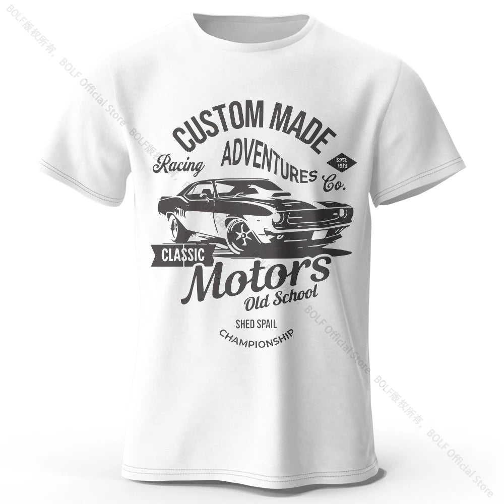 Men's Motors Printed T-Shirt 100% Cotton