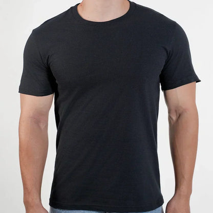 Men O Neck T-shirt High Quality Cotton Solid Color