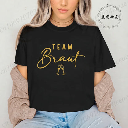 Women T-Shirts Casual Fashion BLACK Top JGA