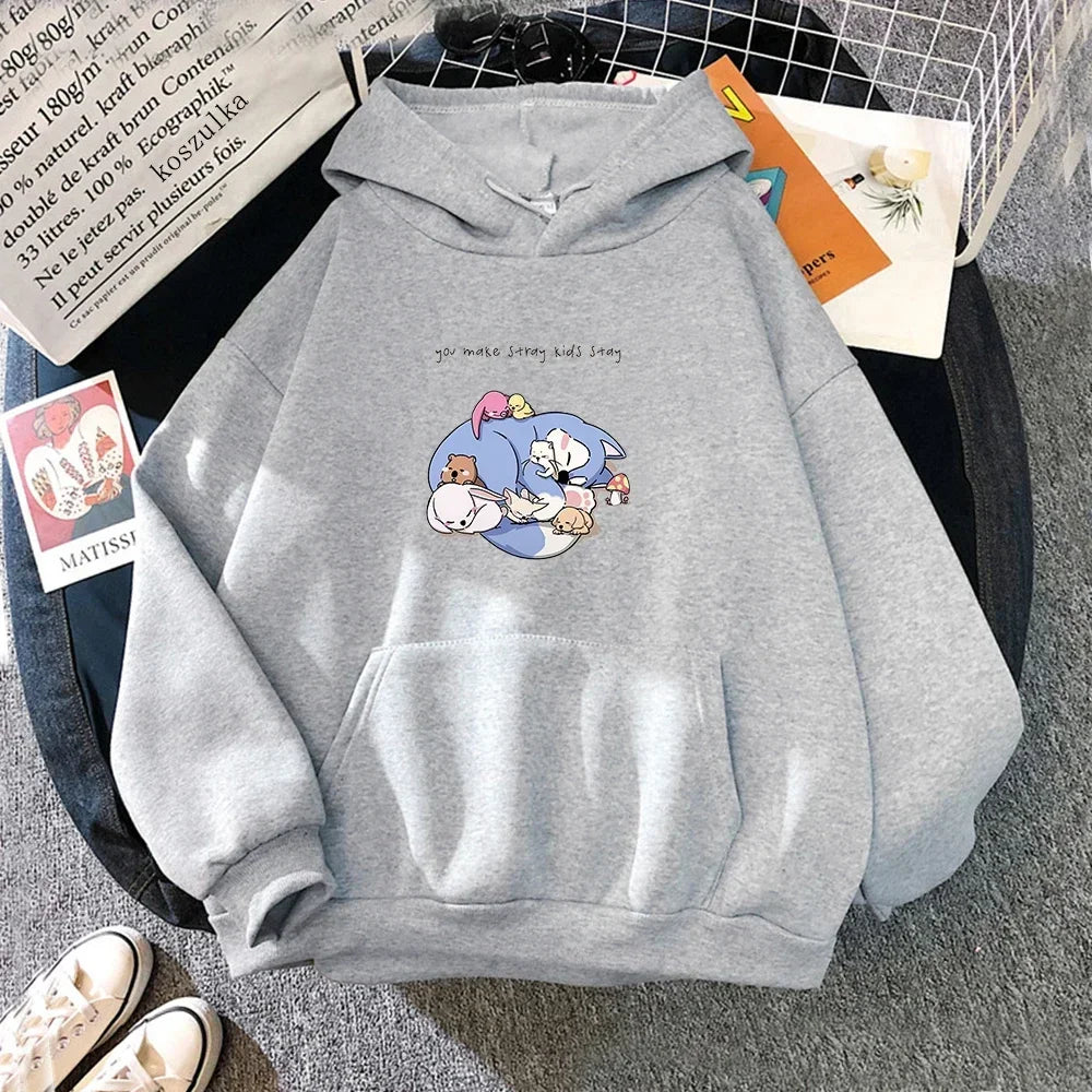 Kpop Stray Kids Graphic Print Women Hoodie