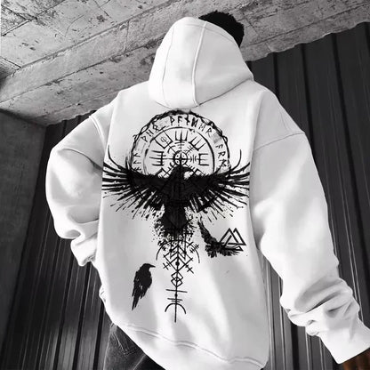 Viking Eagle Men Long-sleeve Hooded Sweatshirt