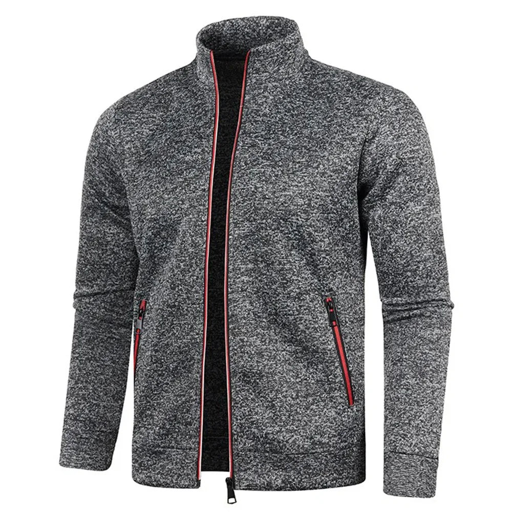 Men's Long Sleeves Zipper Knit Fashion Hoodies