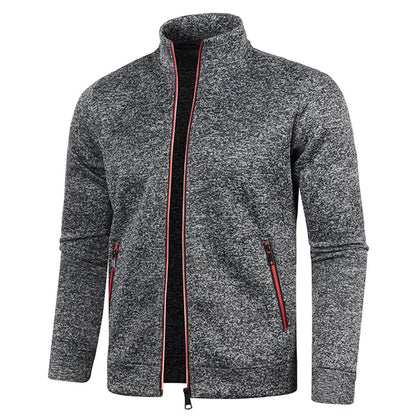 Men's Long Sleeves Zipper Knit Fashion Hoodies
