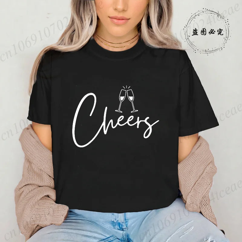 Women T-Shirts Casual Fashion BLACK Top JGA