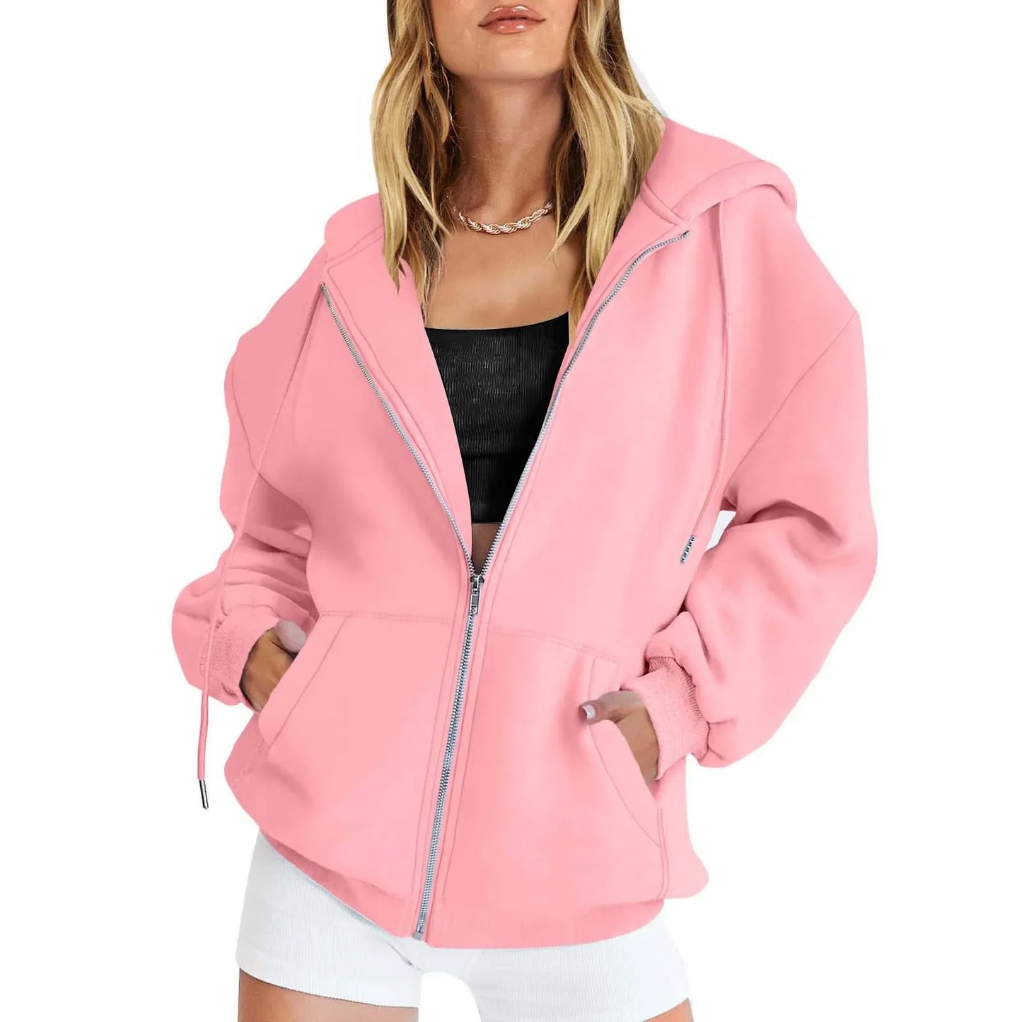 Fashion Zip Up Sweatshirt Women Jacket Hoodies
